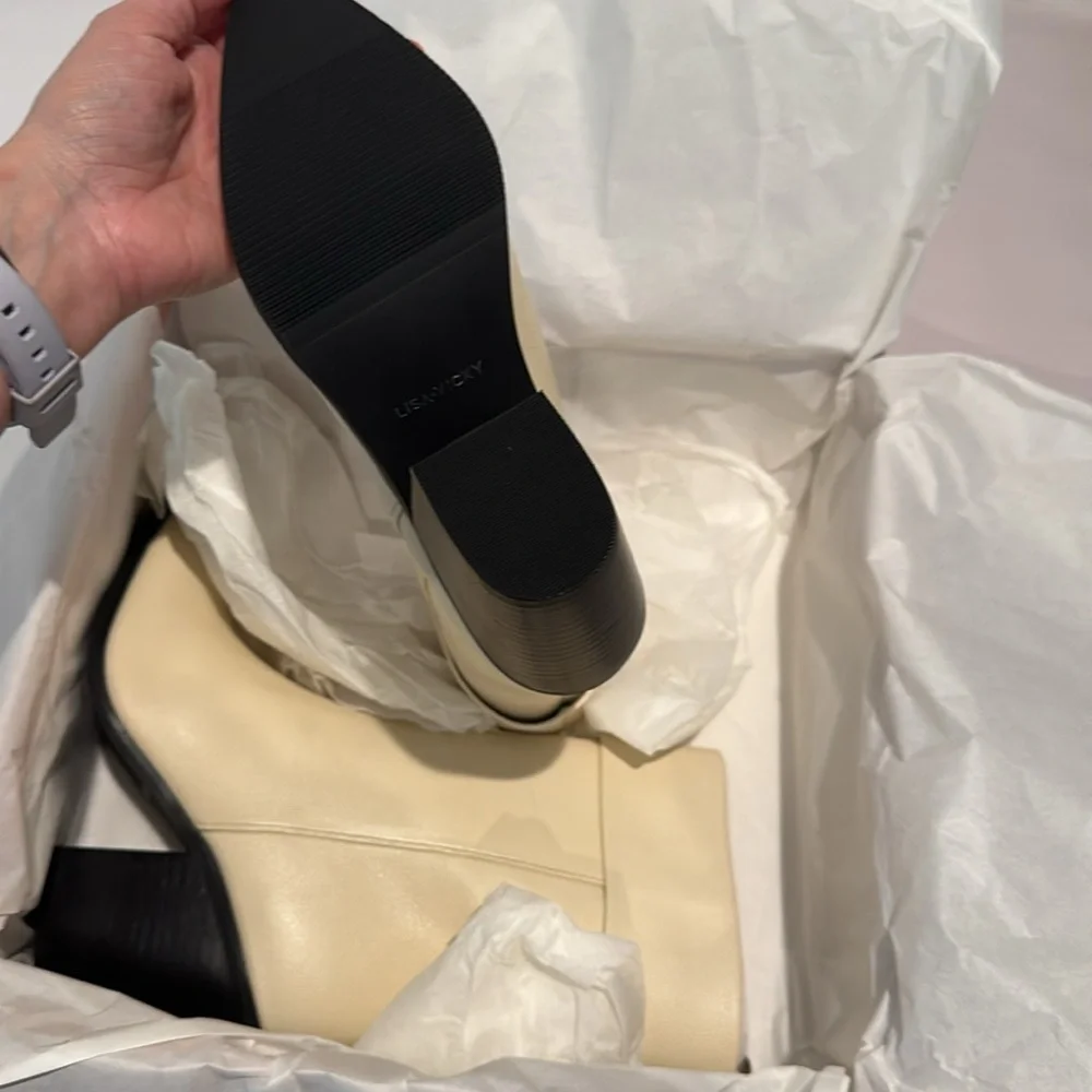 Nordstrom Lisa Vicky Mae-V Elegant Cream Ankle Boots - Picture 7 of 8